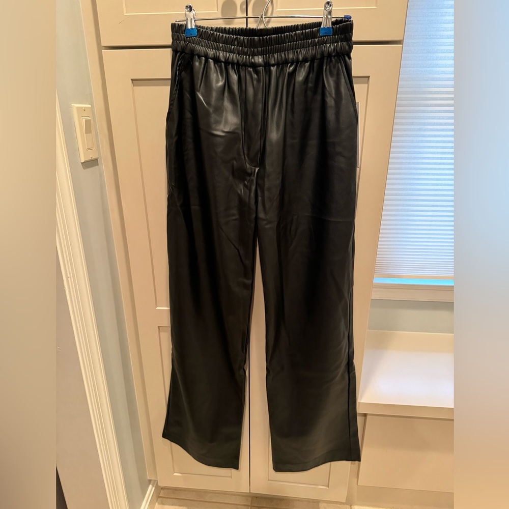 Aqua Faux Leather Pants